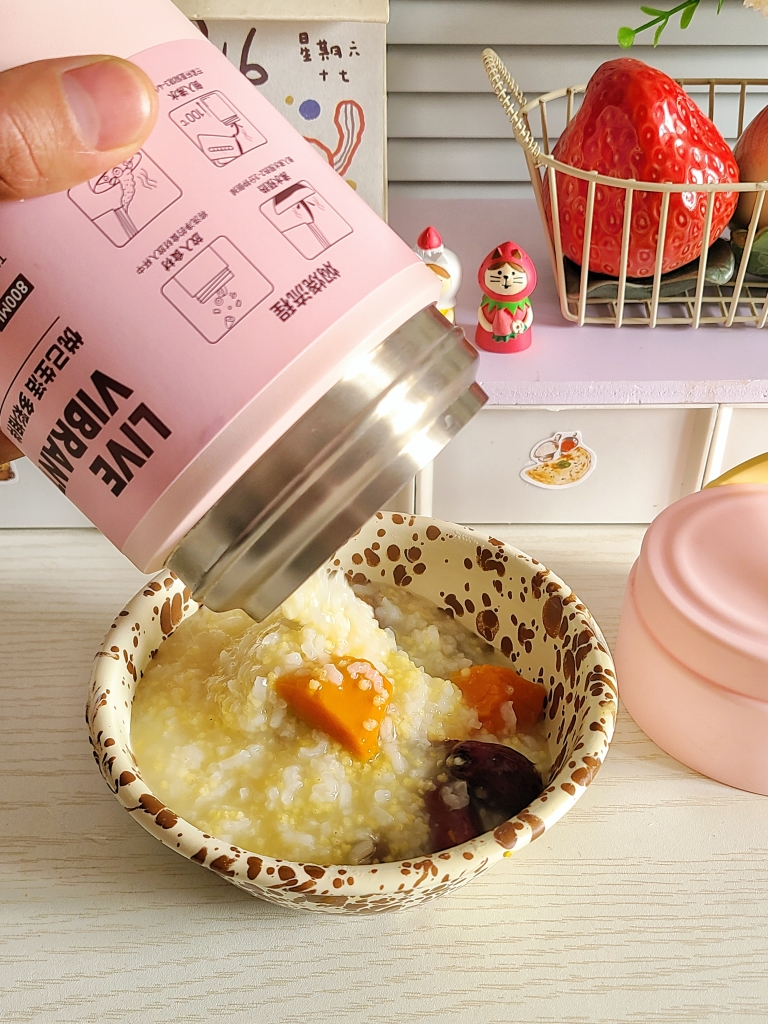 红枣小米粥的“懒人养生法”，一个焖烧杯温暖整个冬天第3张