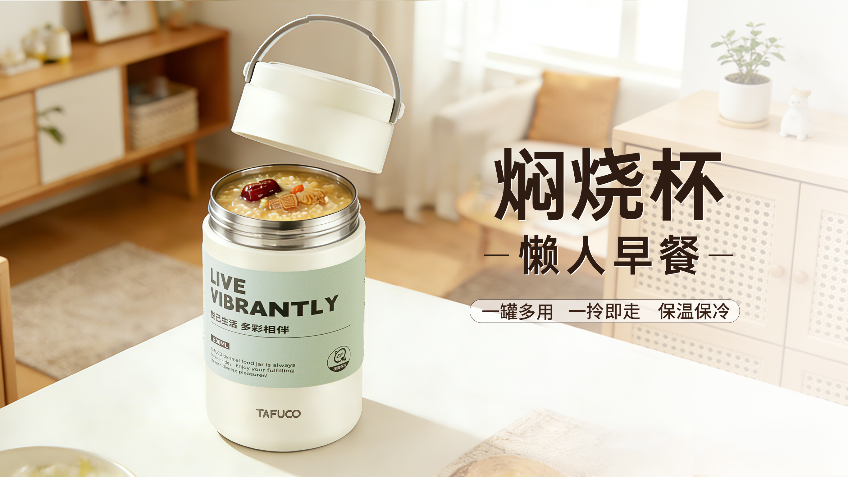 早餐不赶工！红枣桂圆小米粥（焖烧杯懒人版）